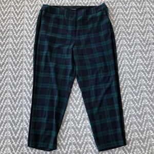 Talbots high waist hampshire ankle plaid pants size 22W